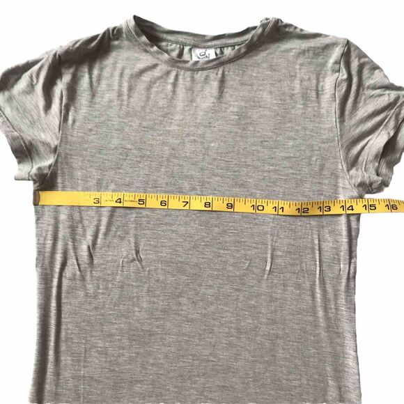 Boody Eco Wear Organic Bamboo Womens XS Gray Short Sleeve Pullover Top Stretch - Picture 6 of 8